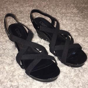 LIKE NEW CHAPS Black Heals 🖤!!